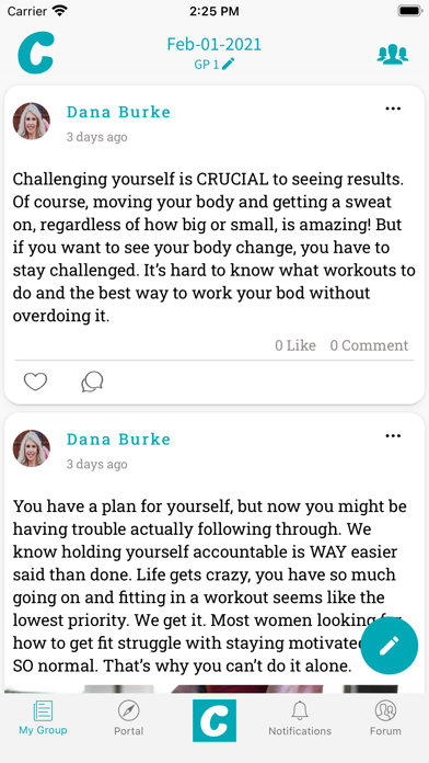 Accountability coach app Screenshot