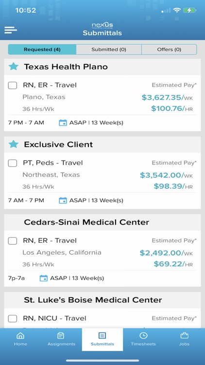 NexusMobile  App for Contingent Healthcare Staffing