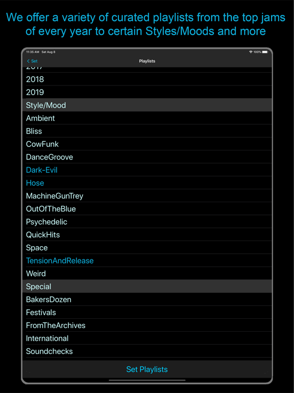Phish Just Jams iPad screenshot 5 - Music app