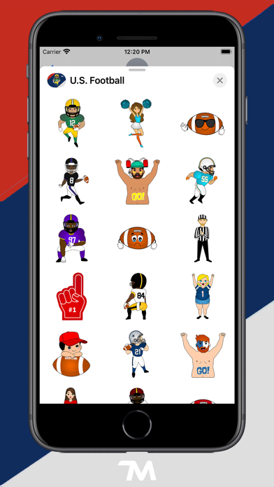 Screenshot 2 of U.S. Football Stickers App