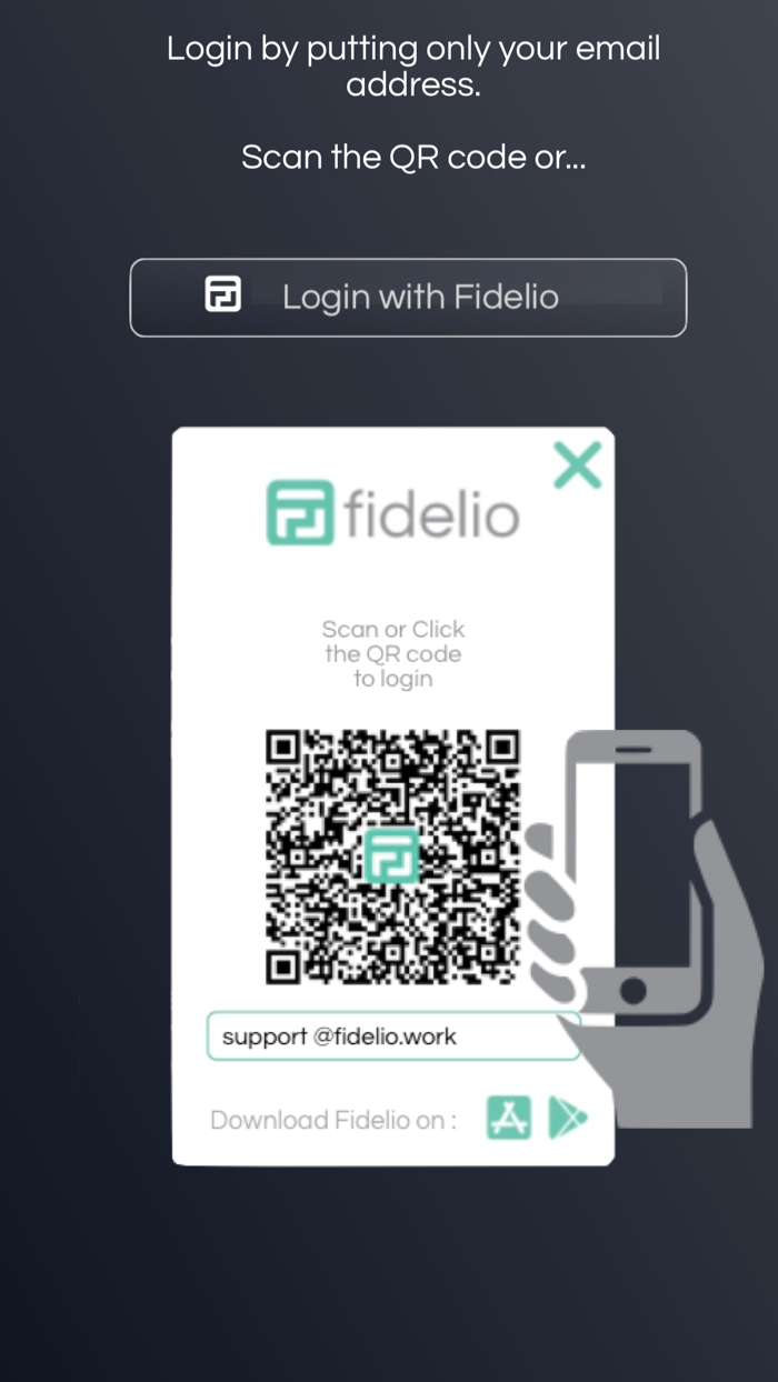 Fidelio Password-less Login