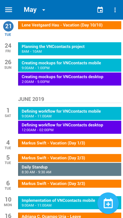 VNCcalendar Screenshot