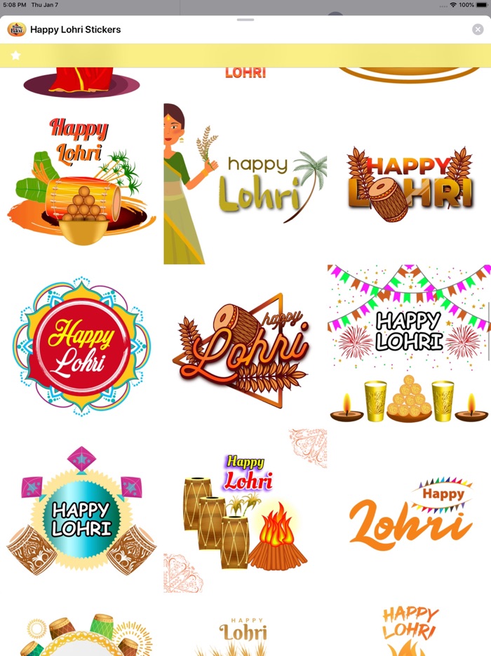 Happy Lohri Stickers