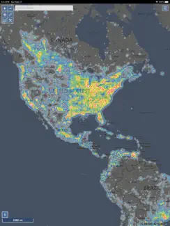 Light Pollution Map iPad image 1