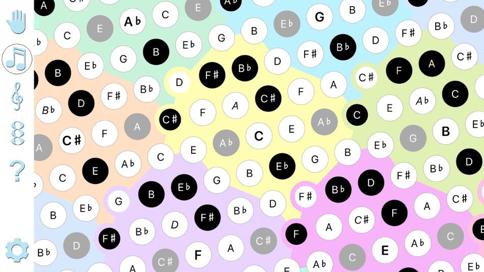 #1. Tack’Tiles - 2D music keyboard (iOS) Podle: Xavier Ackaouy