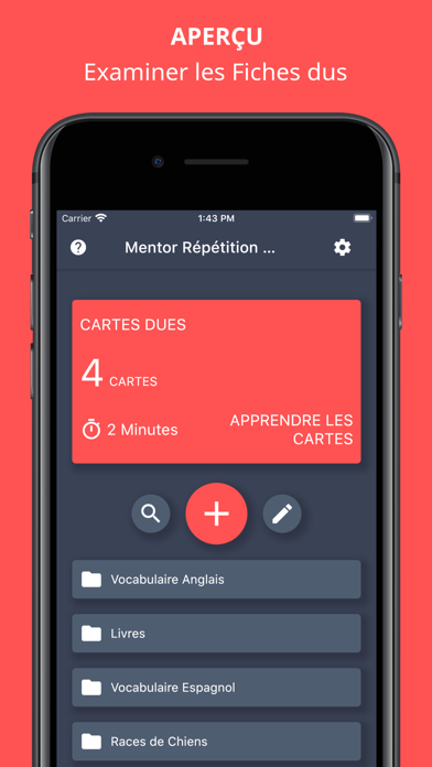 Screenshot #1 pour Mentor à Répétition Espacée
