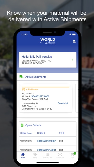 World Electric Supply Screenshot