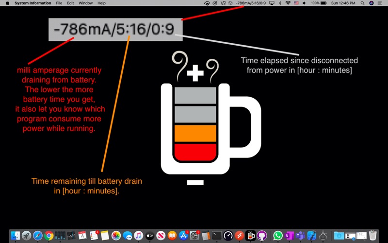 Screenshot #1 pour Battery Amperage