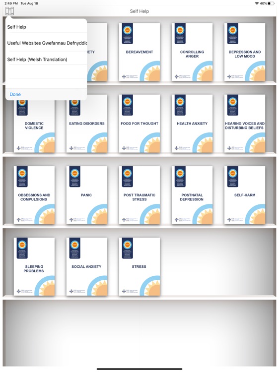 Hywel Dda Self Help for iPad screenshot-4