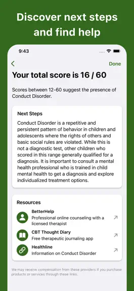 Game screenshot Conduct Disorder Test hack