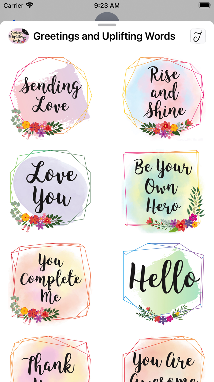 Greetings and Uplifting Words