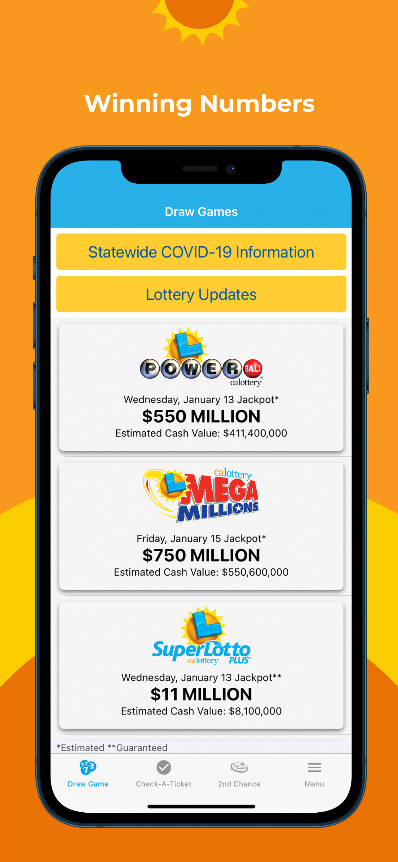CA Lottery Official App