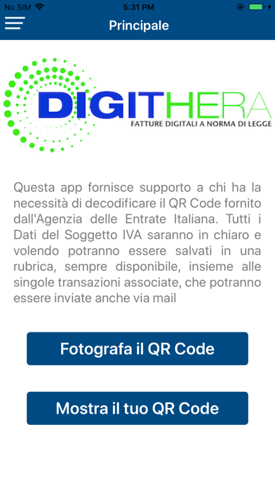 Screenshot 1 of Digithera QR App