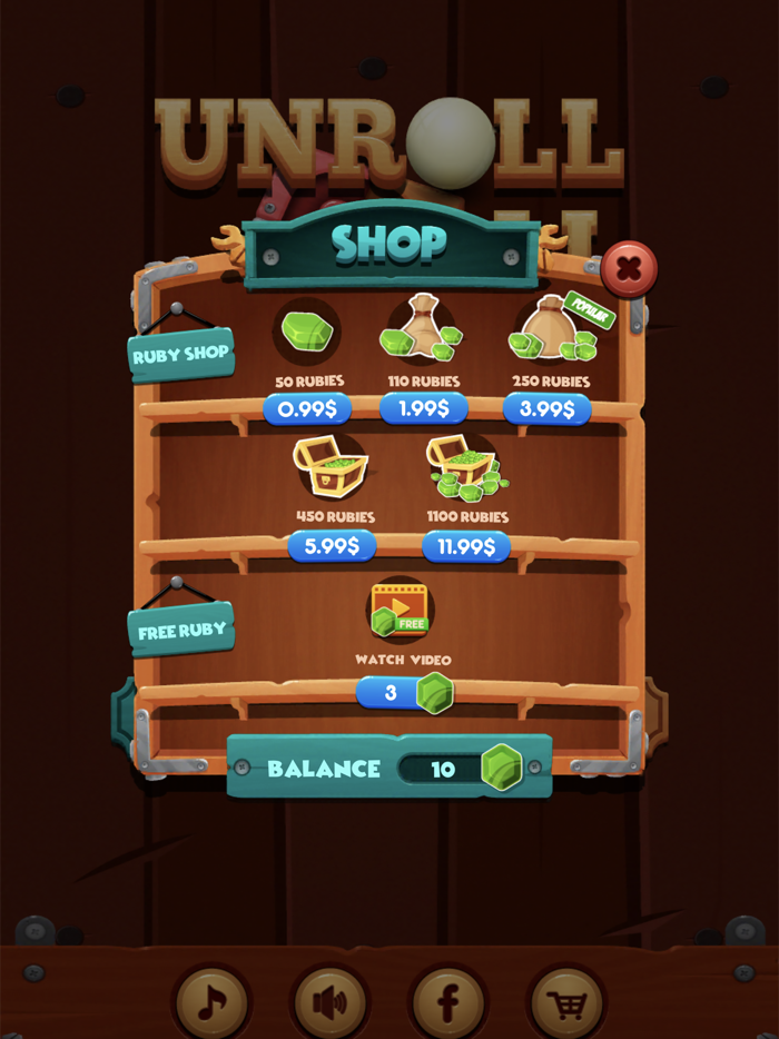 Unroll Ball Slide Puzzle