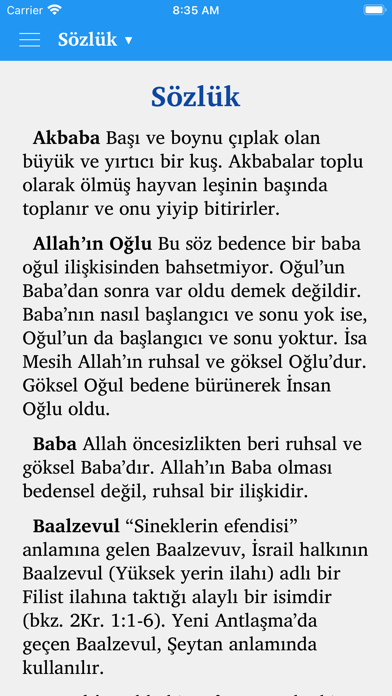 Basic Turkish New Testament Screenshot
