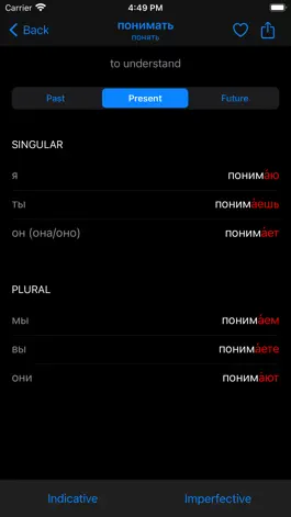 Game screenshot Russian Verbs apk