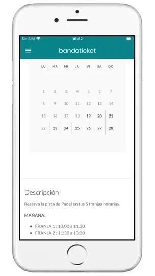 Captura de pantalla de Bandomovil en iPhone 10
