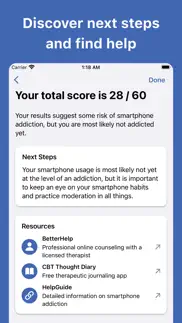 smartphone addiction test iphone screenshot 3