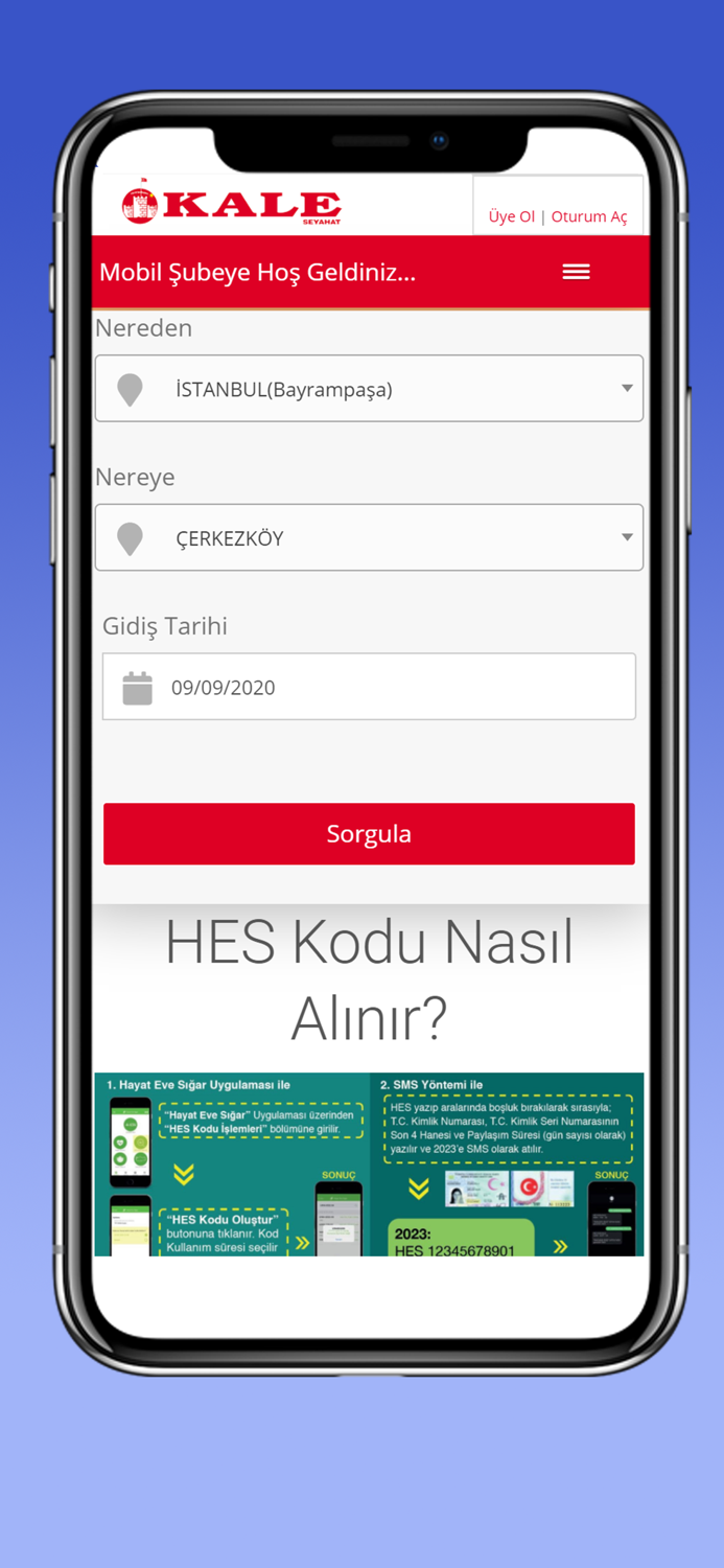 Kale Seyahat Otobüs Bileti