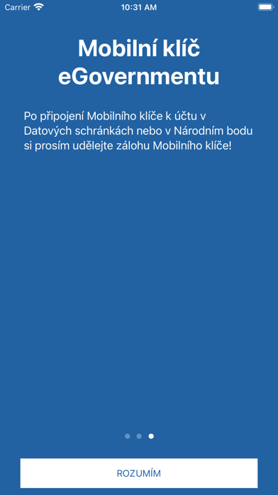 Screenshot #3 pour Mobilní klíč eGovernmentu