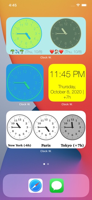 Widget Horloge dans l'App Store