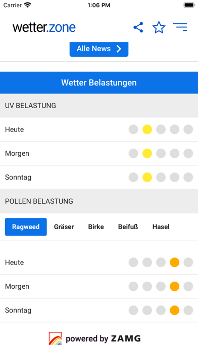wetter.zone Screenshot