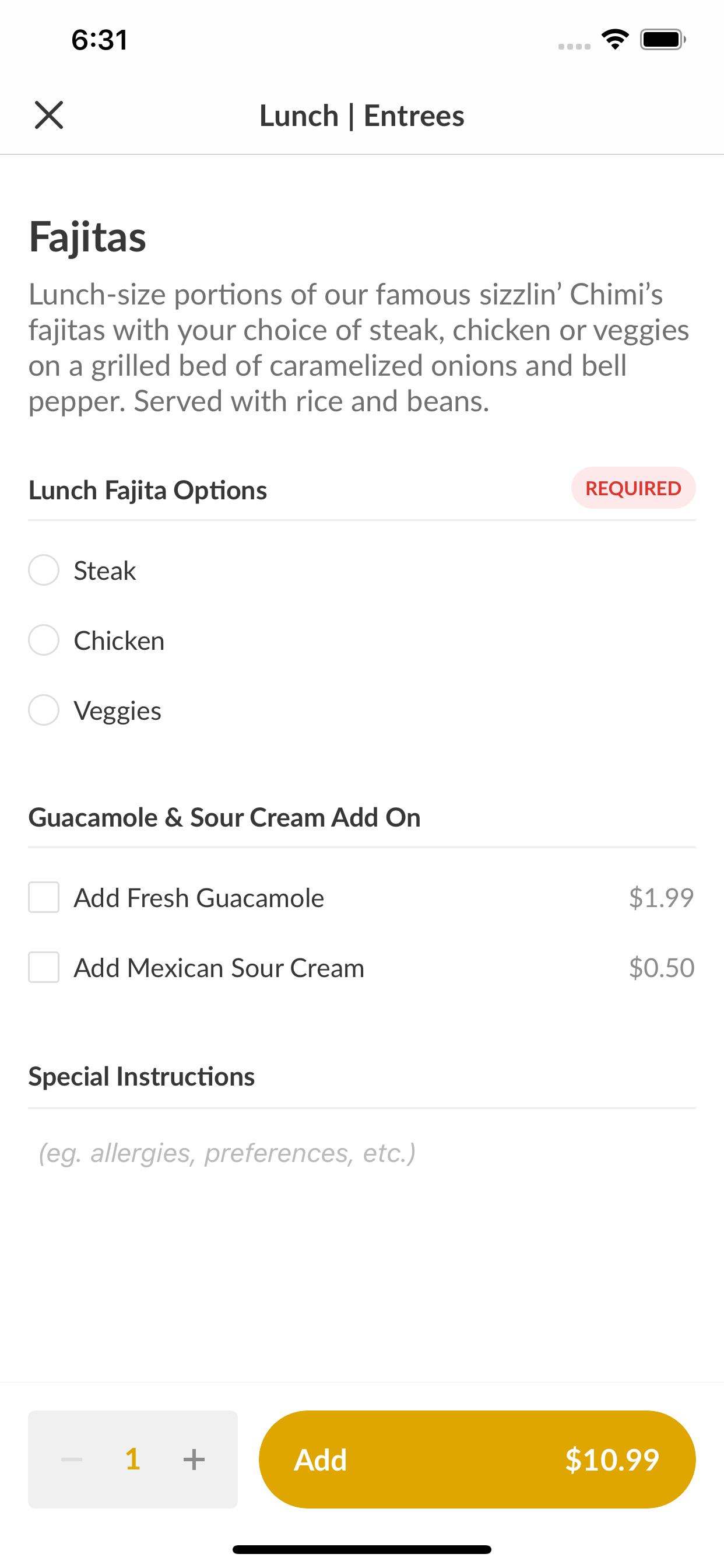 Chimi's Mexican screenshot 4