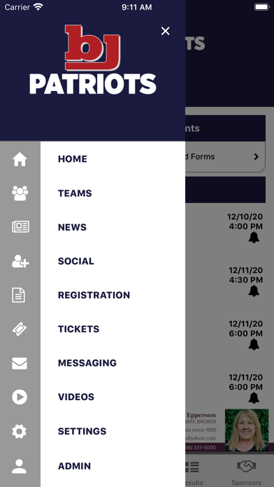 Bob Jones Patriots Athletics Screenshot