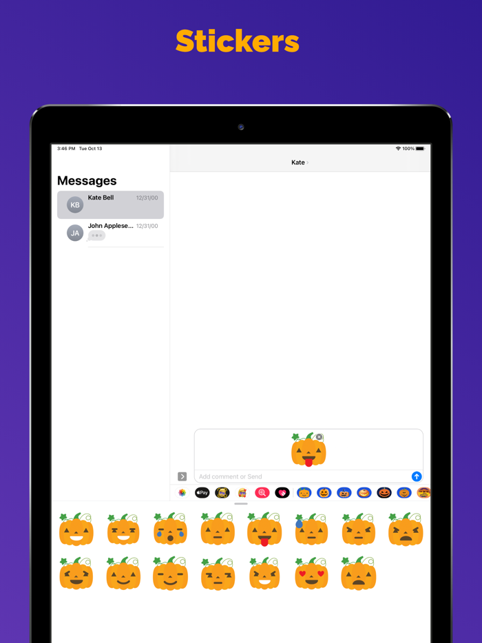 Pumpkin emoji for iMessage