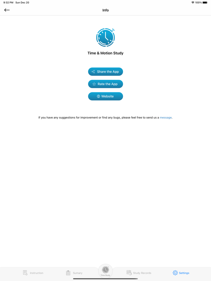 Time and Motion Study