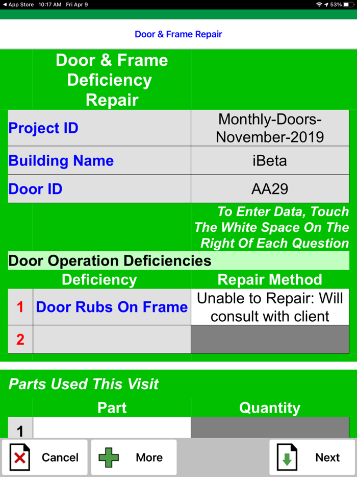 Krinkle Fire Door