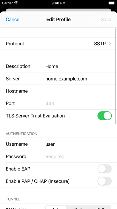 SSTP Connect Screenshot