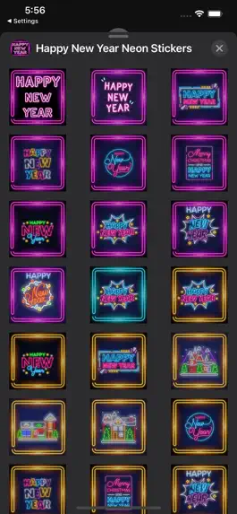 Game screenshot Happy New Year Neon Stickers apk