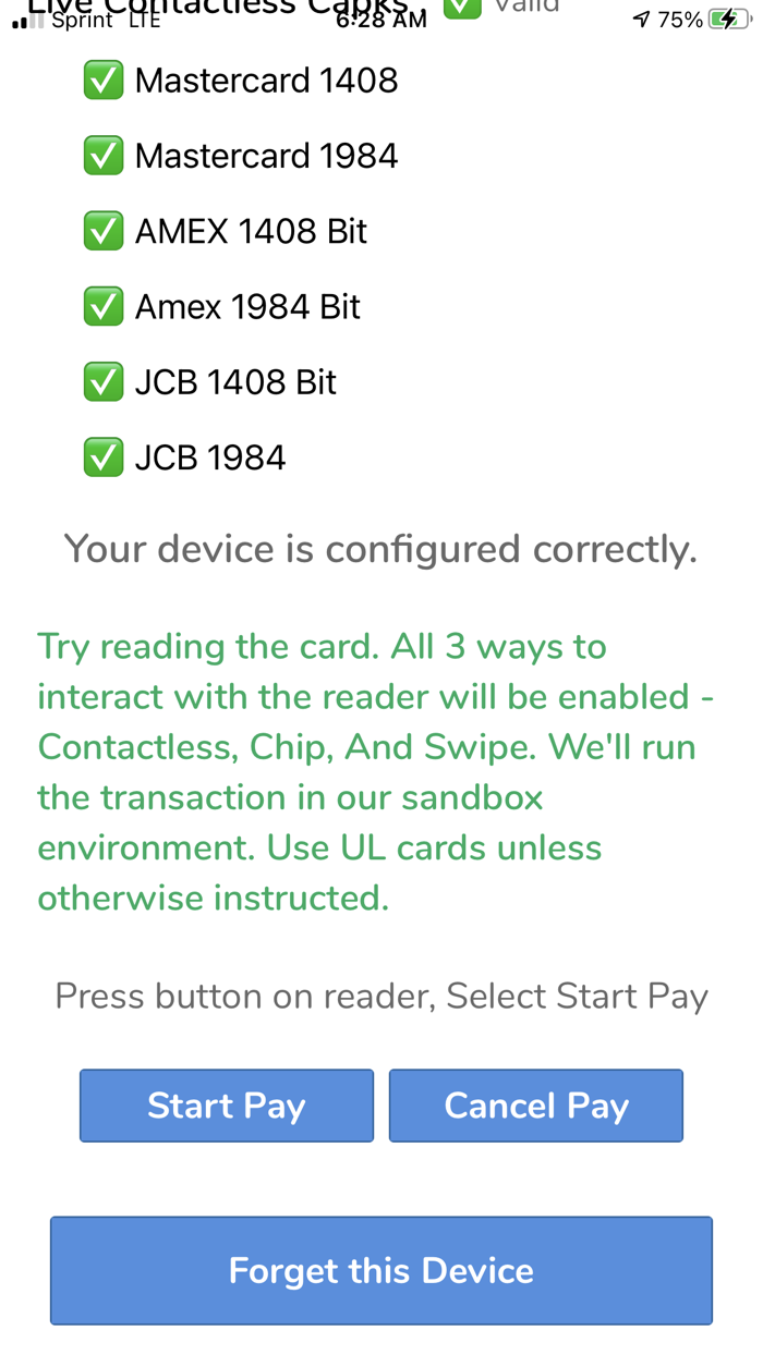 Clearent IDTech Diagnostics