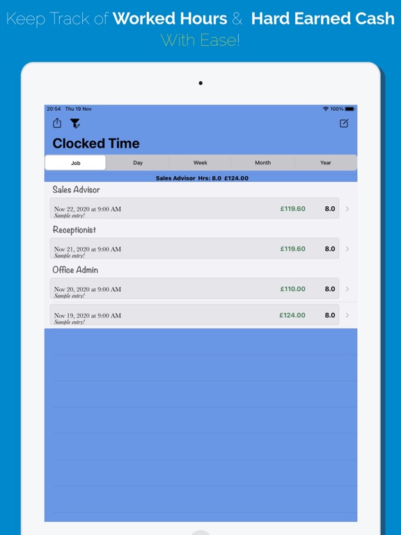 Screenshot #4 pour HoursTracker - Clock-in