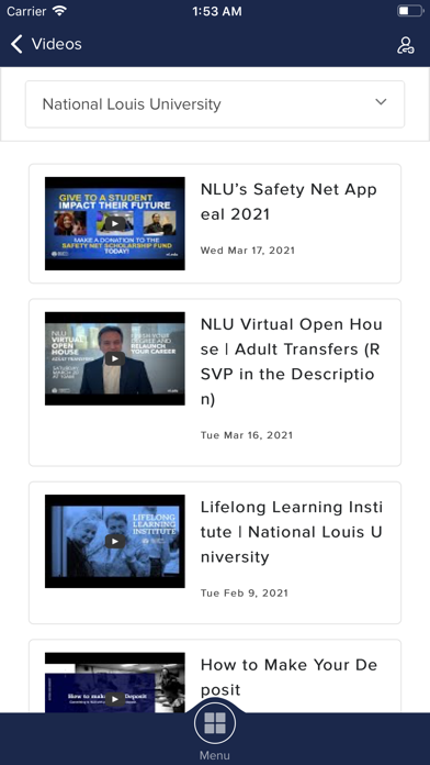 NLU Screenshot