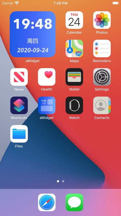 TimeWidget - calendar and time