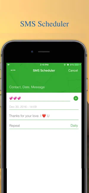 SMS Scheduler: sent text later_1