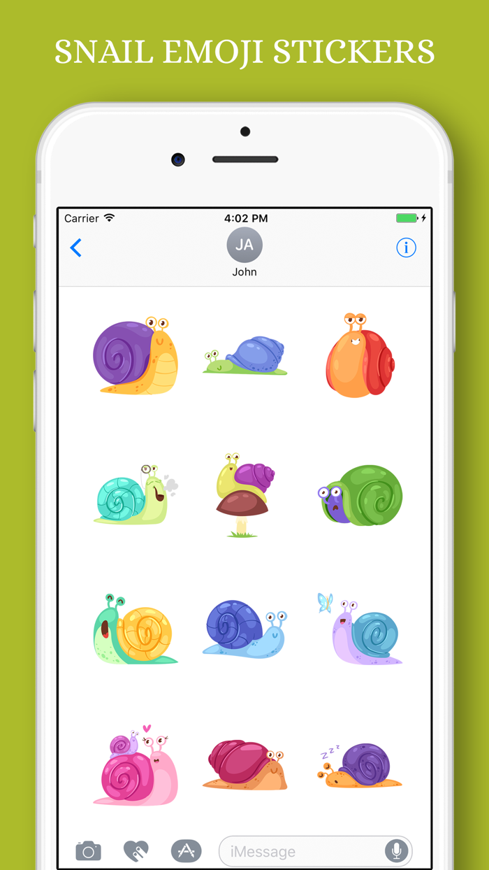Snail Emoji Stickers Pack