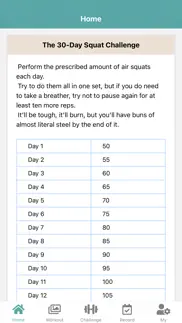 the 30-day squat challenge iphone screenshot 2