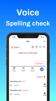 spell check : voice to text iphone screenshot 2