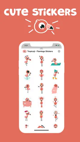 Game screenshot Tropicoji - Flamingo Stickers apk