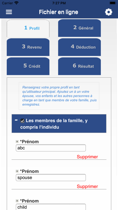 Déclaration d'impôt du Québec Screenshot