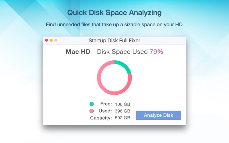 Startup Disk Full Fixer Screenshot