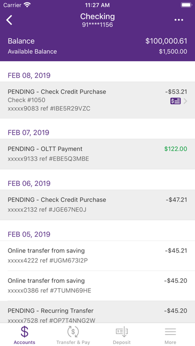 Forte Bank WI Retail Banking Screenshot