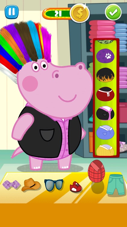 Hair Salon Hippo Fun Game