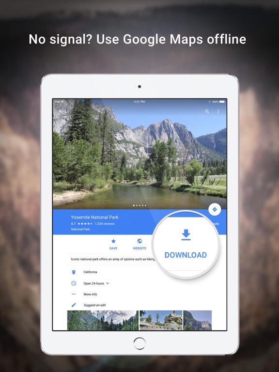 Google Maps - Transit & Food iPad Google Maps - Transit & Food iPad