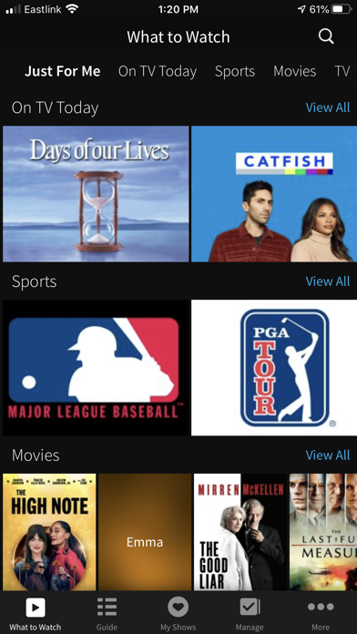 Eastlink TiVo Screenshot