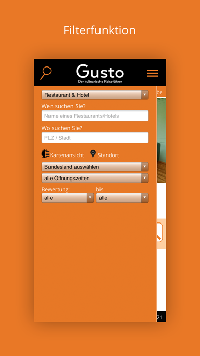 Gusto - Restaurantführer Screenshot