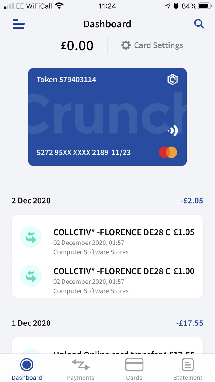 Crunch payments